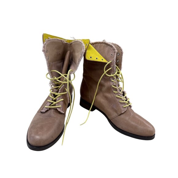 Cole Haan Tan Leather Lace-Up Ankle Boots 10B SKU 7174 - Picture 1 of 11